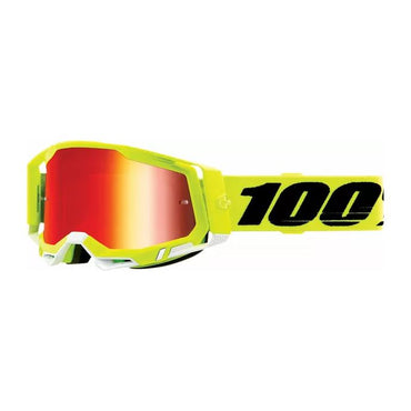100% MX Goggles Racecraft 2 Yellow Red Mirror