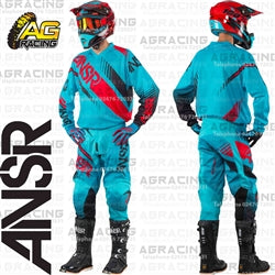 Answer Racing Syncron Race Jersey Pants Combo Kit Cyan Red