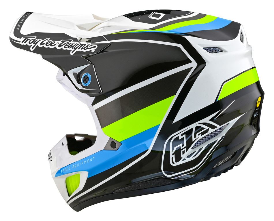 Troy Lee Designs 2025 SE5 Composite Helmet Reverb White Blue