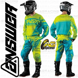 Answer Racing Syncron Race Jersey Pants Combo Kit Acid Blue