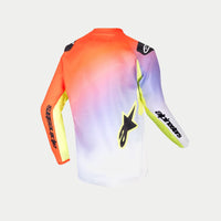 Alpinestars 2024 Racer Lucent Youth Motocross Jersey White Neon Red Yellow Fluo
