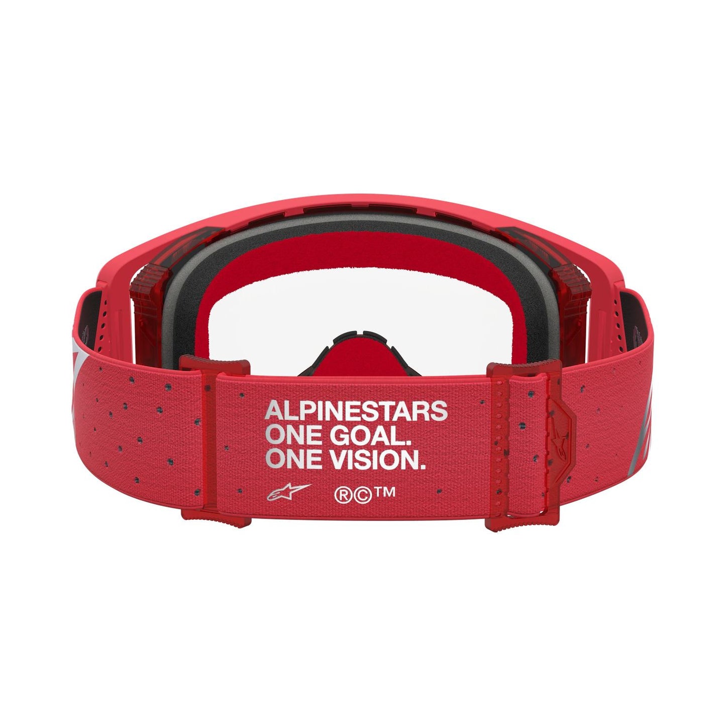 Alpinestars 2027 Supertech Vesta MX Goggles Chrome Red Clear