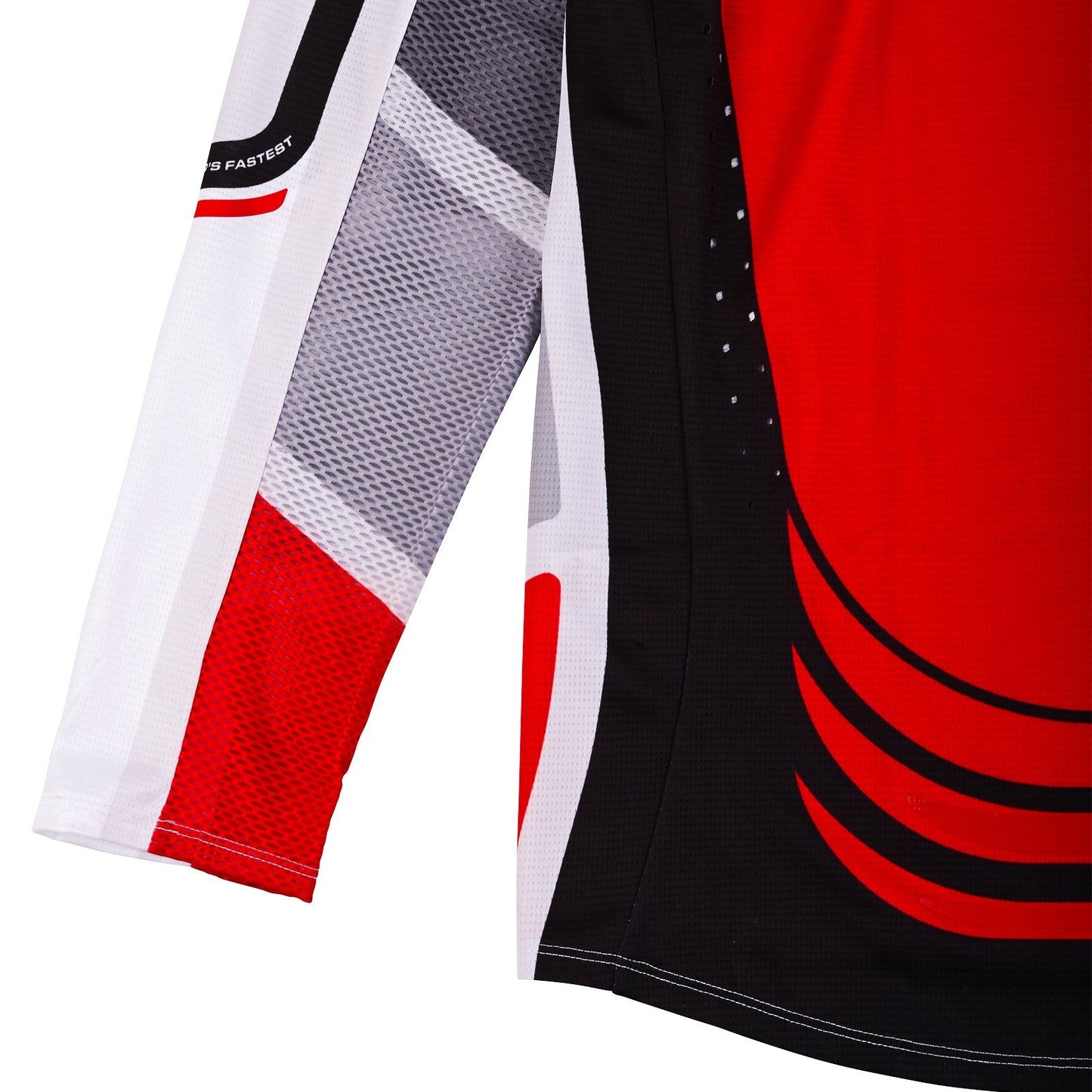 Troy Lee Designs 2025 Motocross SE PRO Wavez Jersey Off-White Red
