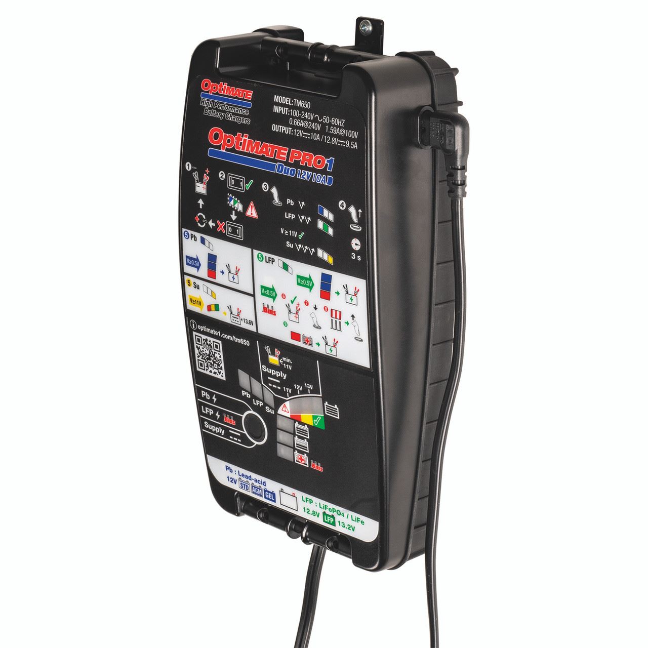 OptiMate PRO-1 DUO Combination Battery Charger Tester & Power Supply