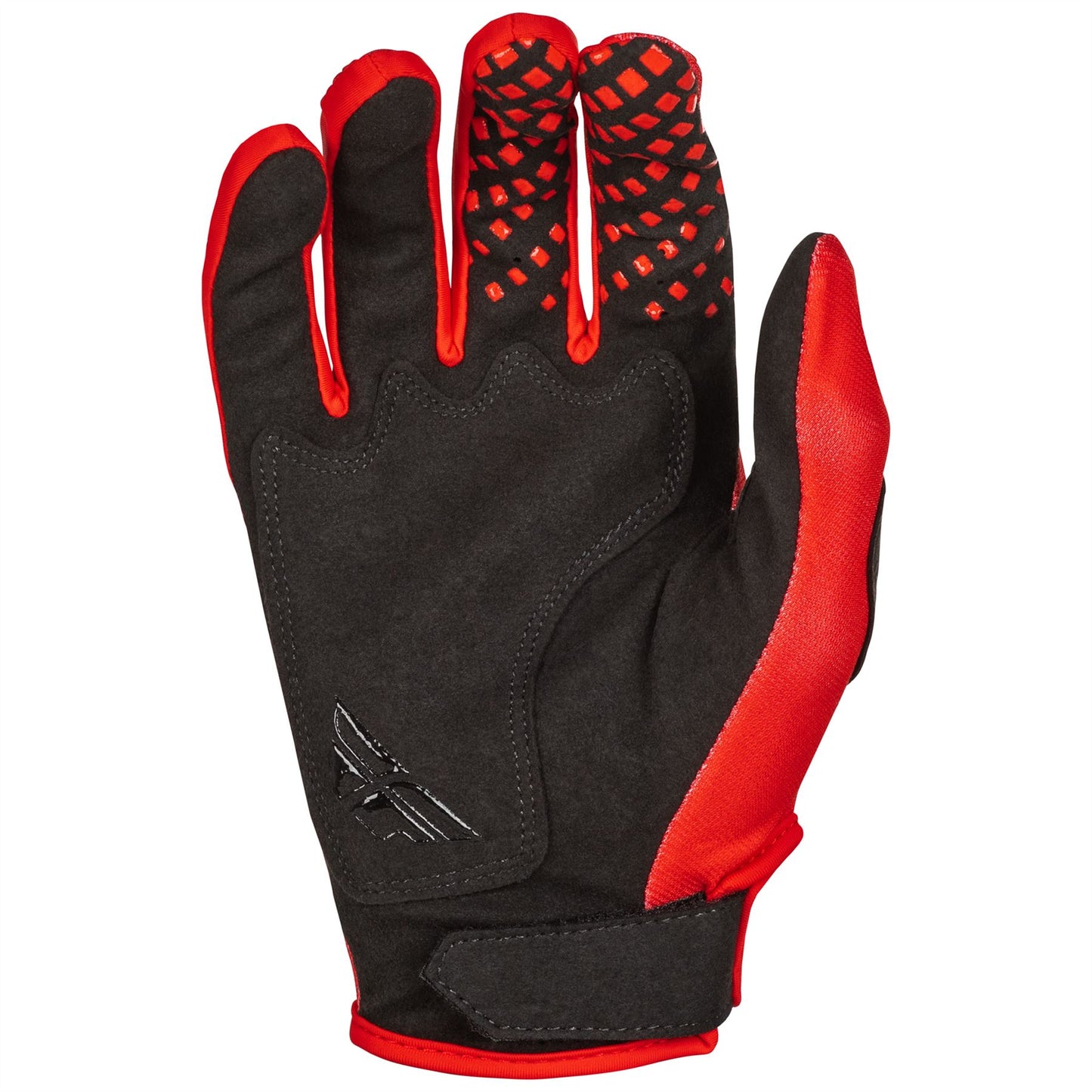Fly Racing 2025 Youth Kinetic Center Motocross Gloves Red Black