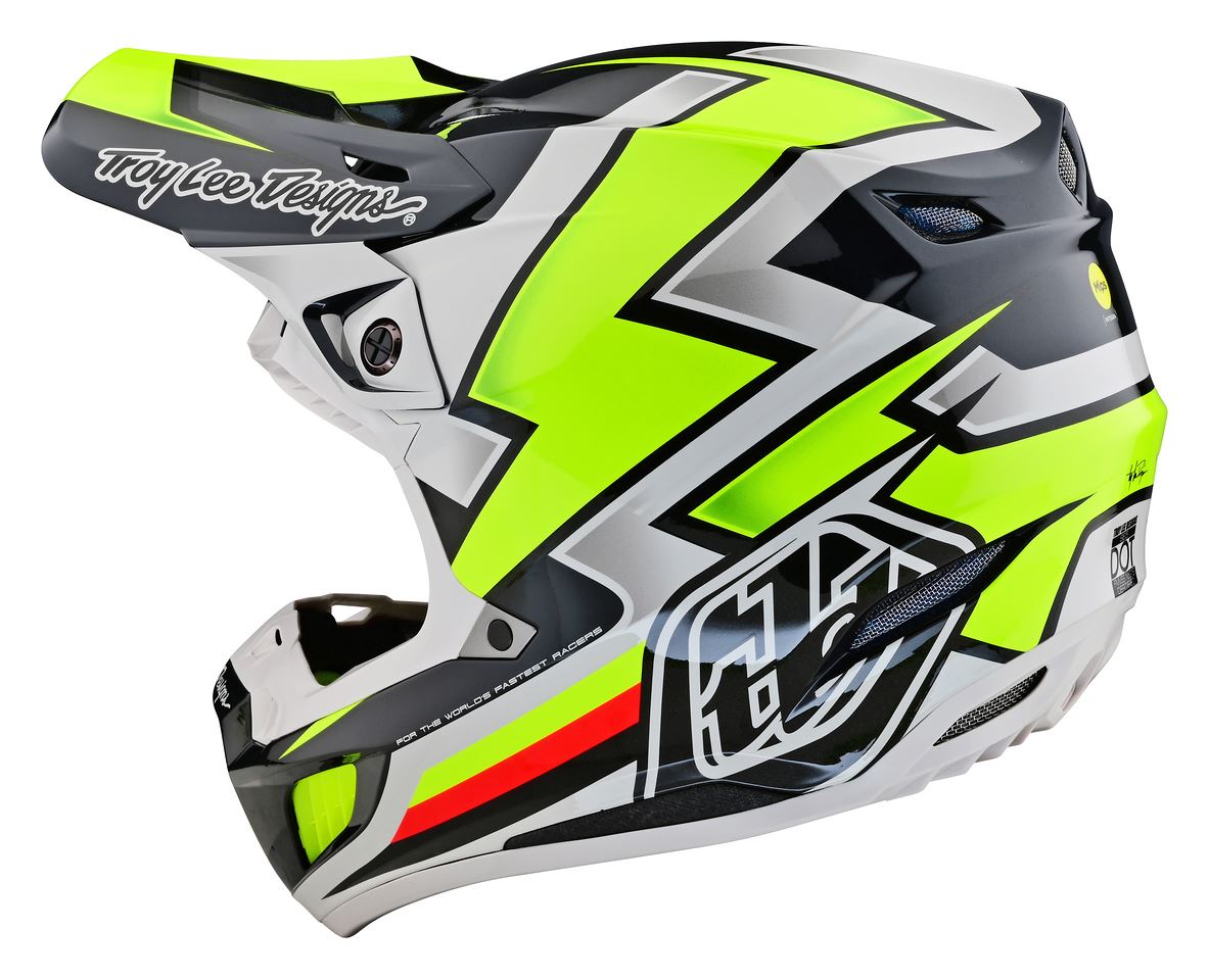 Troy Lee Designs 2025 SE5 Composite Helmet Ever Grey Yellow