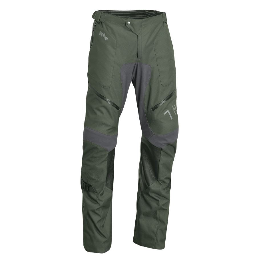 Thor 2025 Terrain Green Charcoal Enduro Jersey & Over The Boot Pants Combo Kit