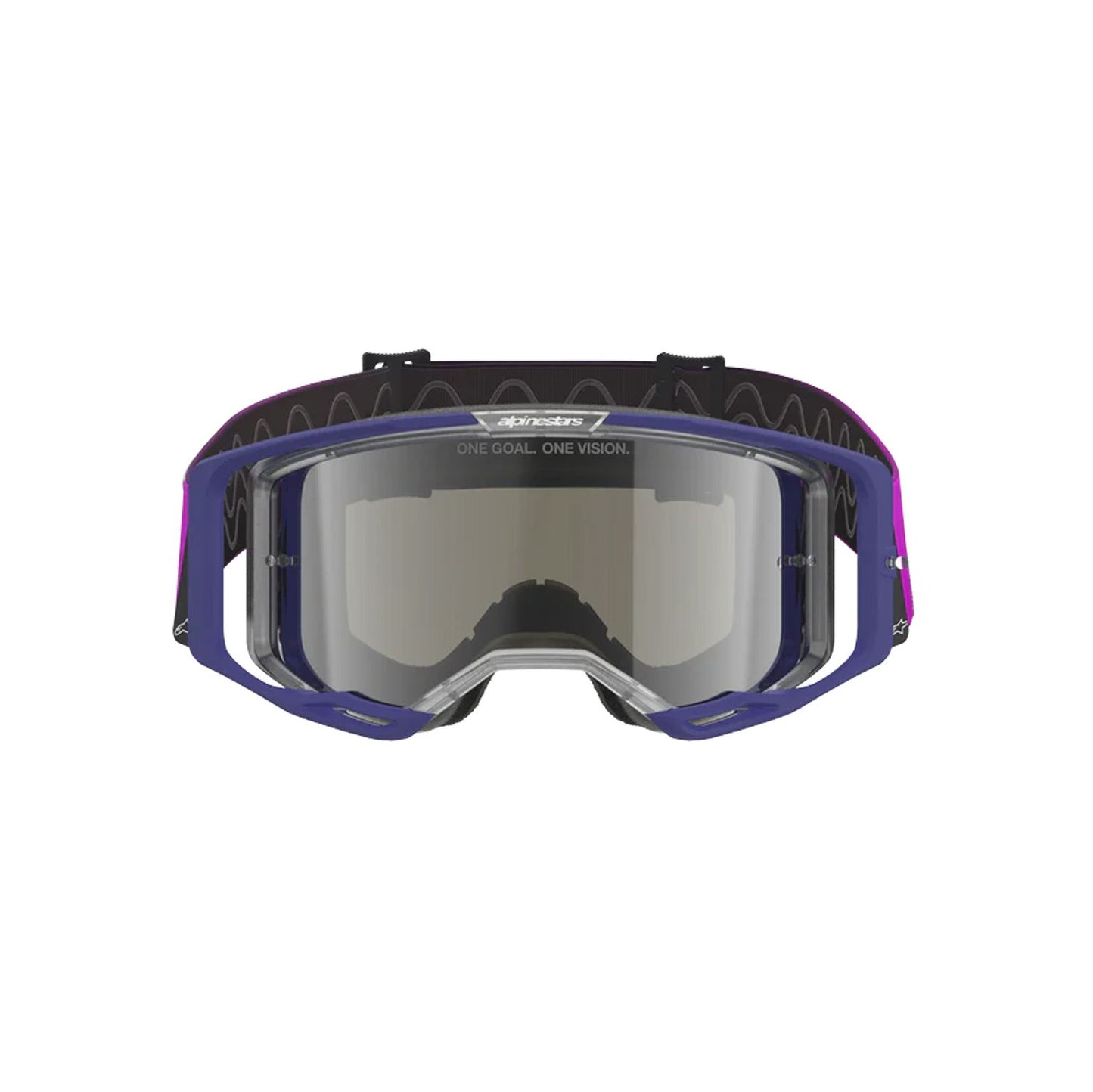 Alpinestars 2026 Vision 8 Corp Motocross Goggles Purple Light Grey Mirror Silver One Size