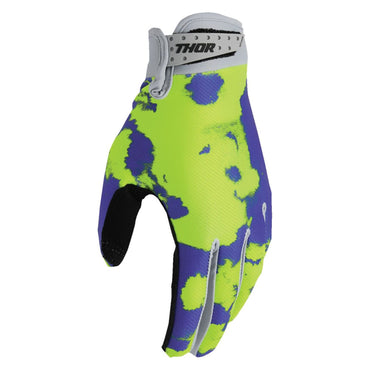 Thor 2026 Youth Launchmode Bleach Grey Acid MX Gloves