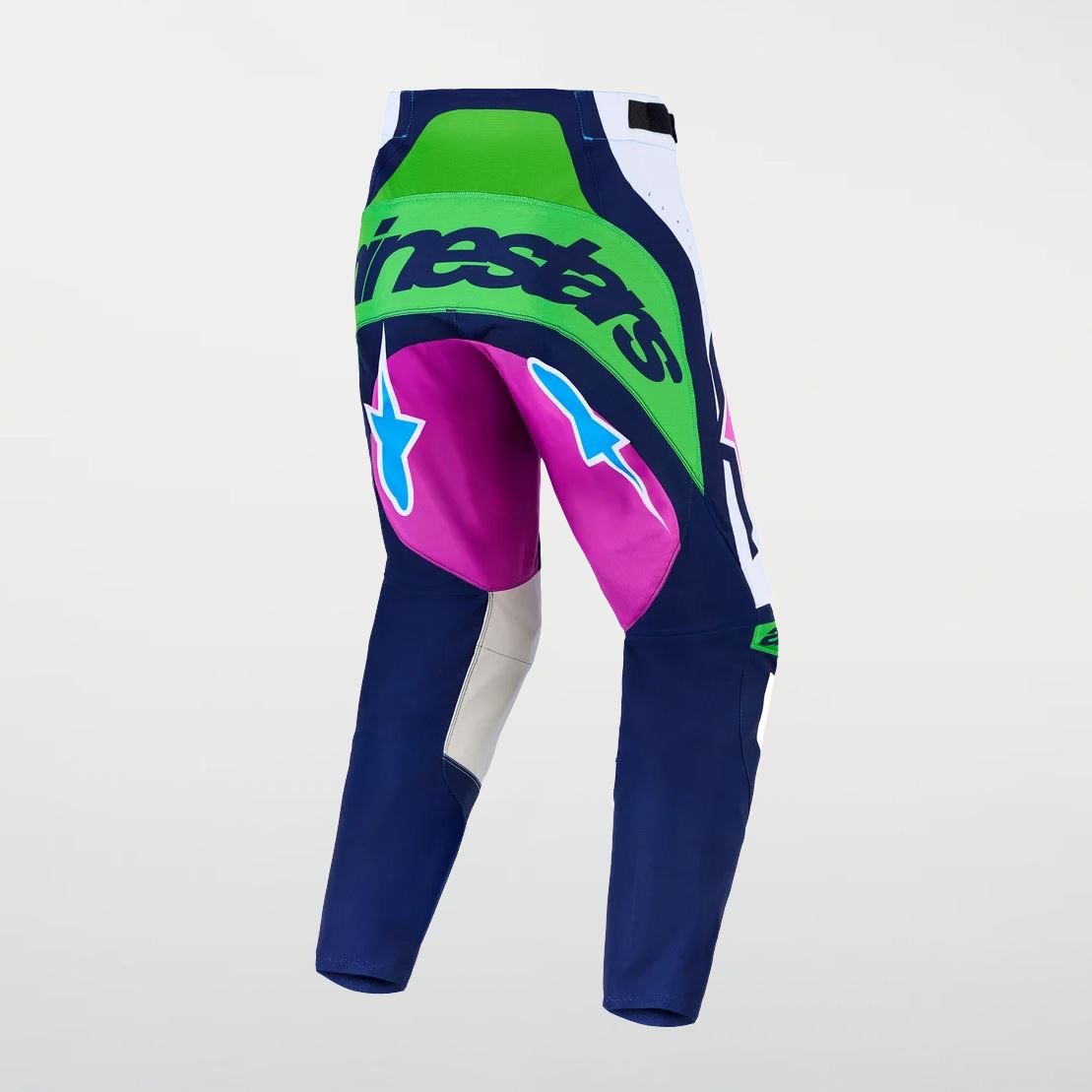 Alpinestars 2027 Techstar Maven MX Pants White Blithe Blue Green Fluo