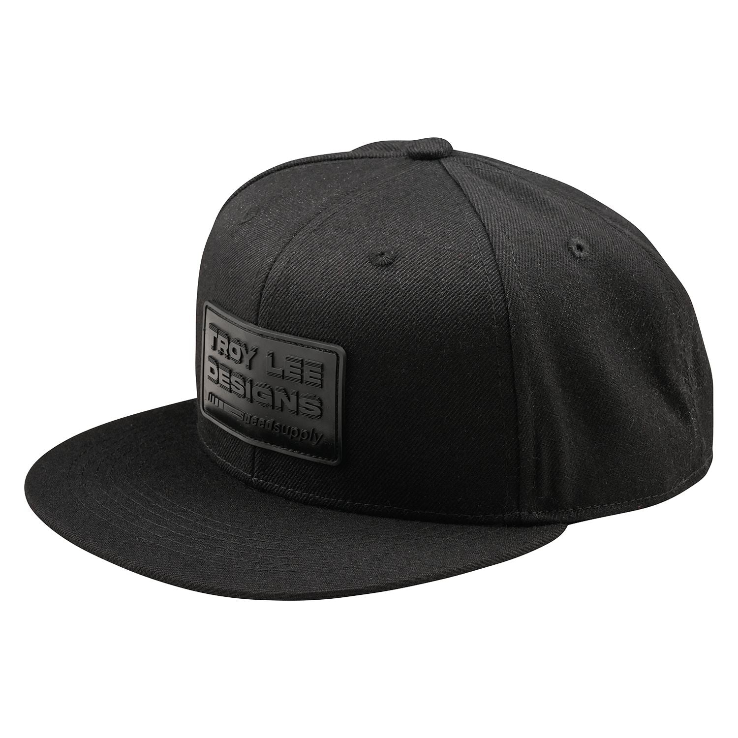 Troy Lee Designs Spring 2025 MX Factory Flat Bill Snapback Cap Black