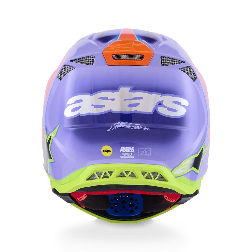Alpinestars 2026 SM10 Jett Lawrence Motocross Helmet Purple Pink Yellow Flo