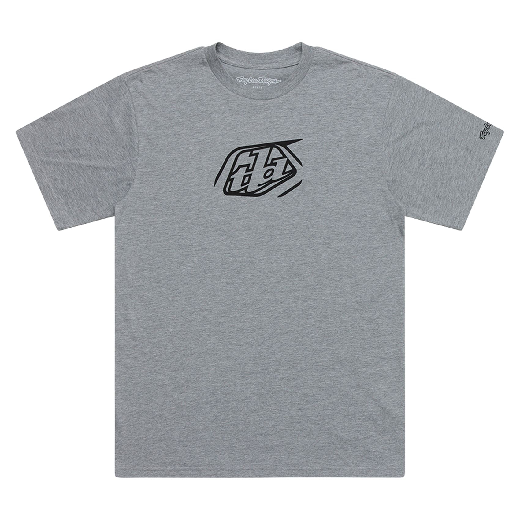 Troy Lee Designs Spring 2025 MX Badge Casual T-Shirt Grey Heather