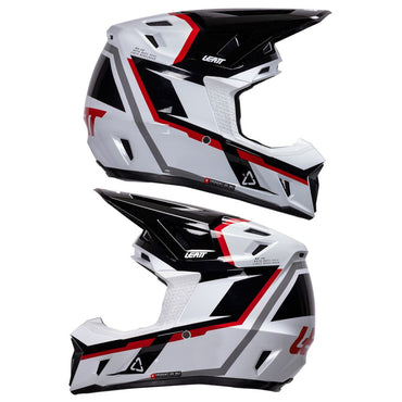 Leatt 2026 Motocross Helmet 7.5 White Red & 4.5 Goggles