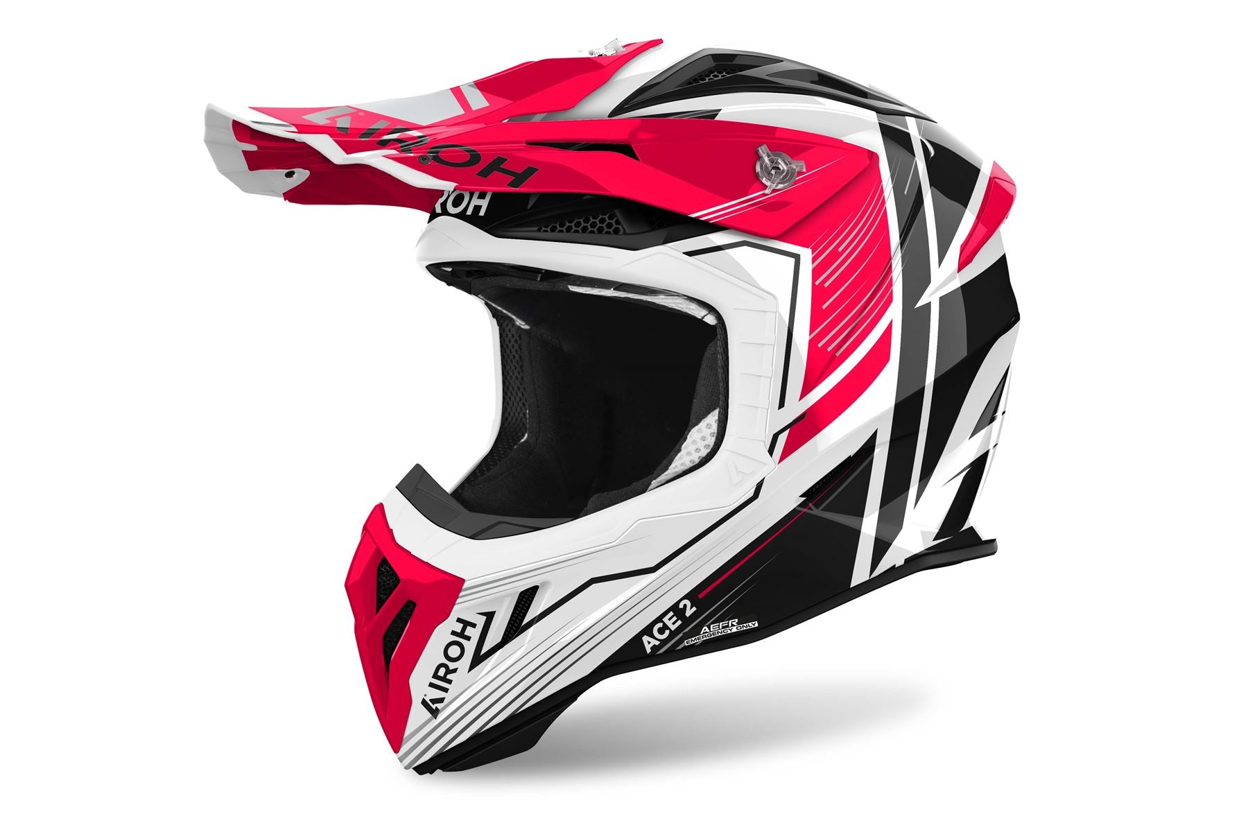 Airoh Helmet 2024 Aviator Ace 2 Engine Red Gloss Composite Carbon