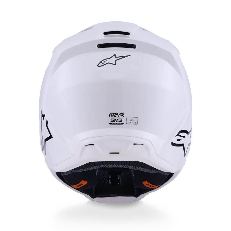 Alpinestars 2026 SM3 Solid Motocross Helmet Gloss White