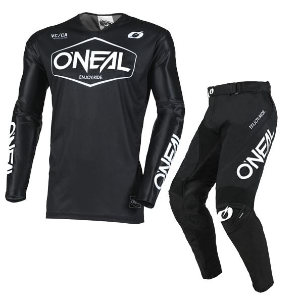 O'Neal 2025 Motocross Combo Kit Mayhem Hexx Black White