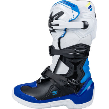 Alpinestars 2026 Tech 3S Youth Motocross Boots White Black Enamel Blue