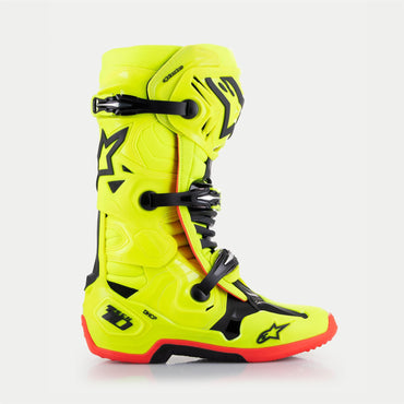 Alpinestars 2024 Tech 10 Motocross Boots Yellow Fluo Black Red