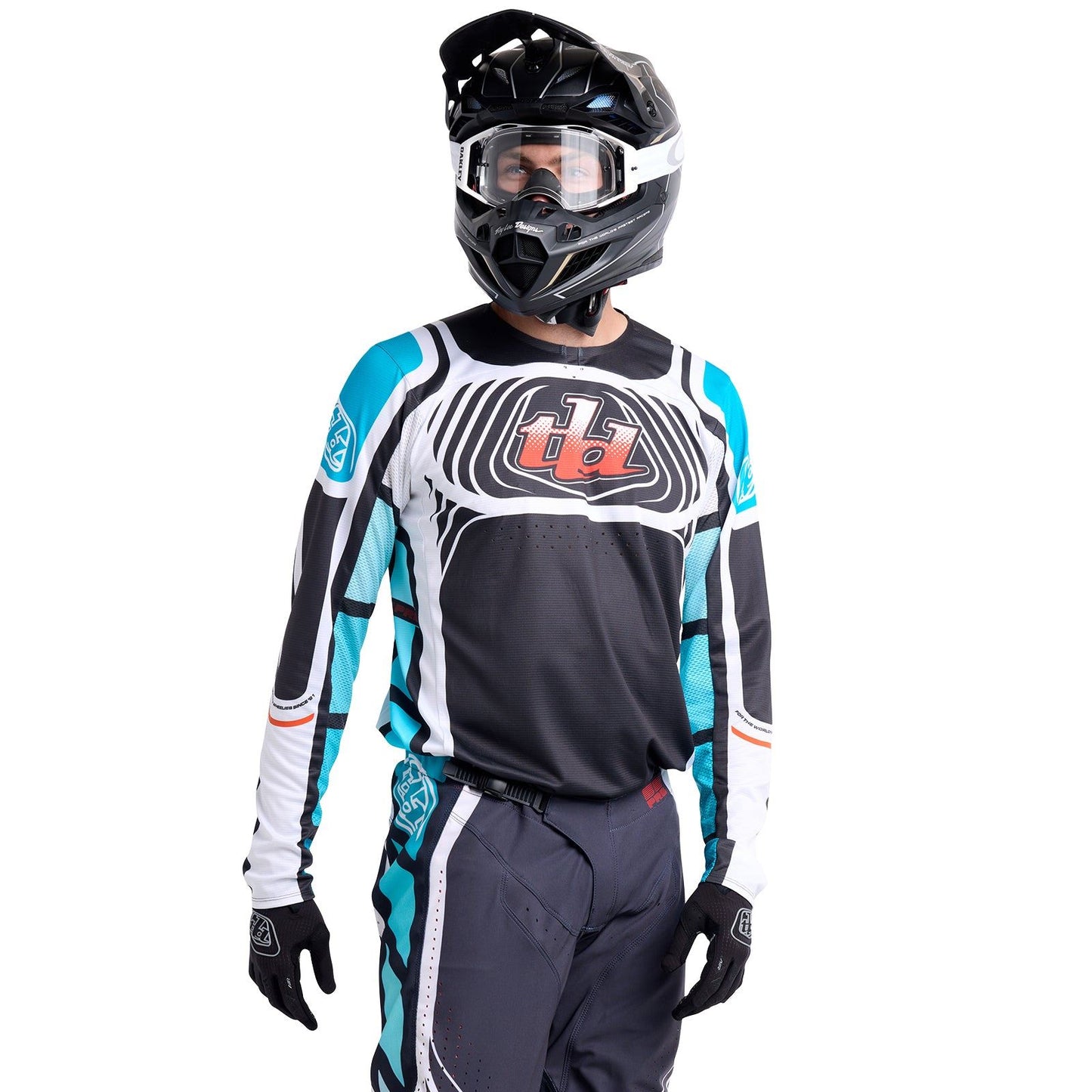 Troy Lee Designs 2025 Motocross SE PRO Wavez Jersey Phantom Turquoise