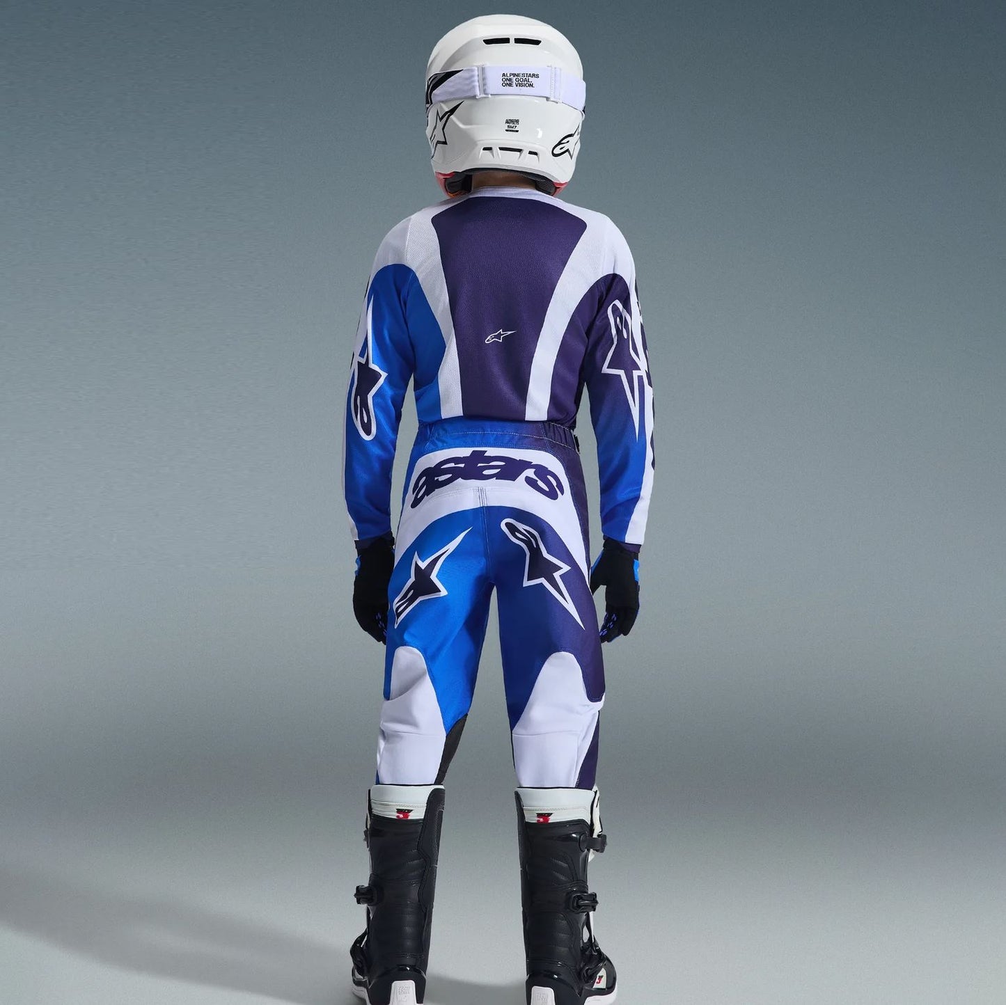 Alpinestars 2026 Youth Fluid Portl Motocross Combo Kit Ucla Blue White