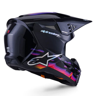 Alpinestars 2026 SM3 Force Motocross Helmet Black Glossy