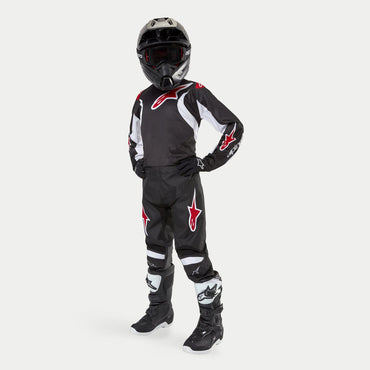 Alpinestars 2024 Racer Lucent Youth Motocross Combo Kit Black White CLEARANCE