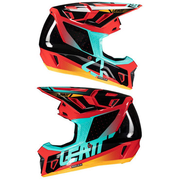 Leatt 2025 Motocross Helmet V25 7.5 Red With 4.5 Goggles