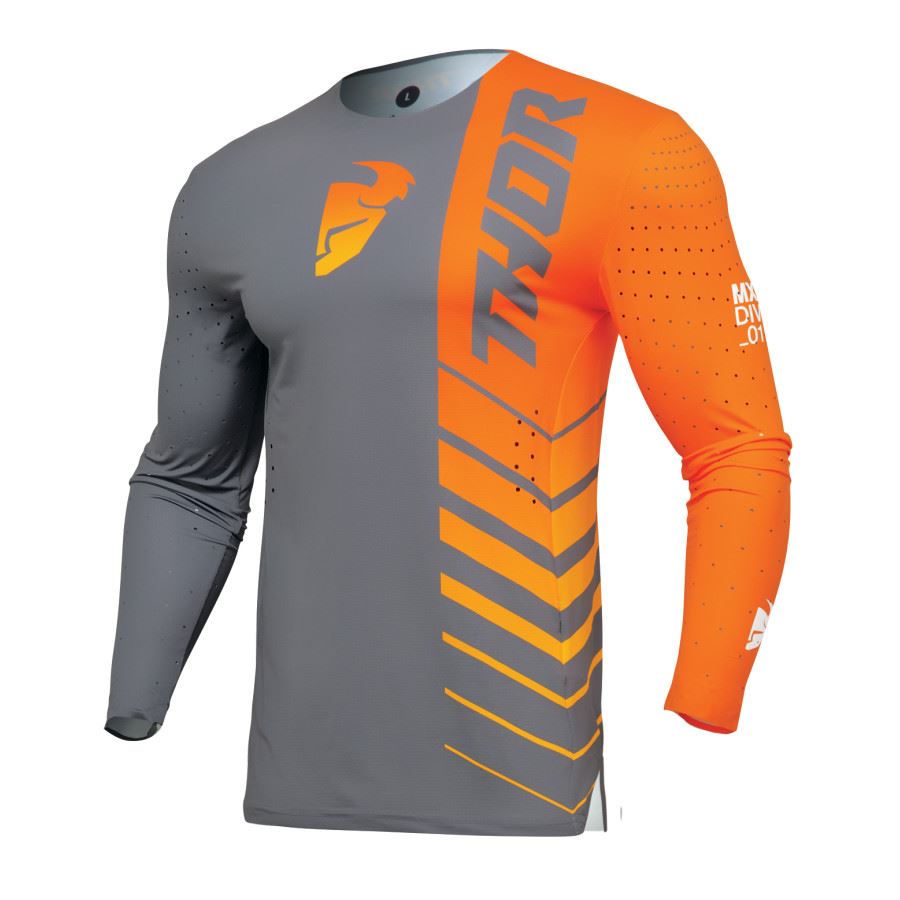 Thor Prime Analog Charcoal Orange Motocross Jersey CLEARANCE