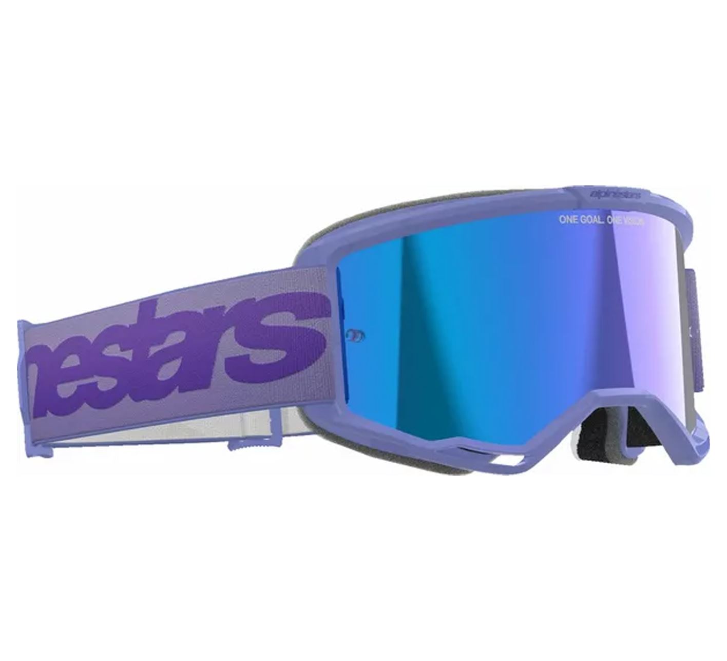 Alpinestars 2025 Goggles Vision 5 Wordmark Purple Mirror Blue