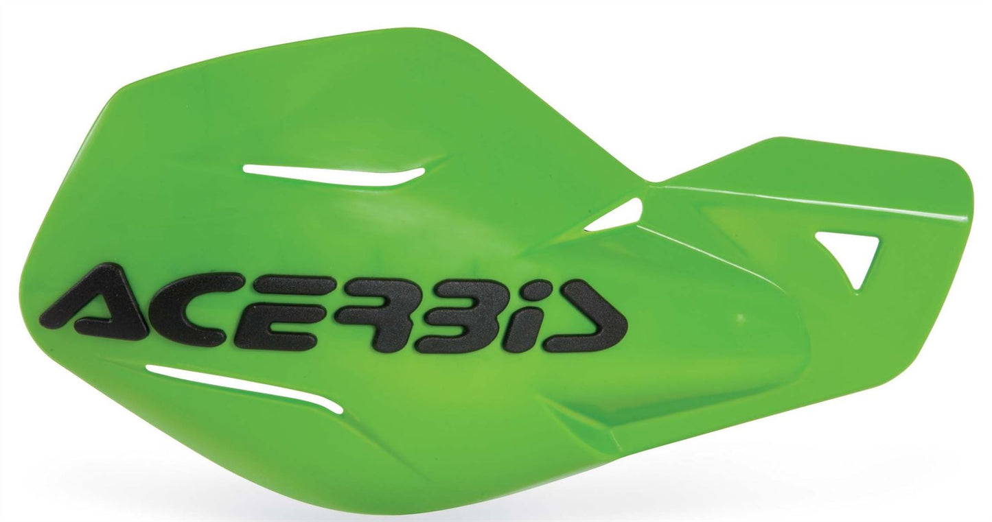 Acerbis Uniko MX Handguards Pair + Kit For Green Black Kawasaki KLX 650 1998 - 2002