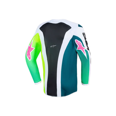 Alpinestars 2026 Youth Fluid Portl Motocross Jersey Green White Black