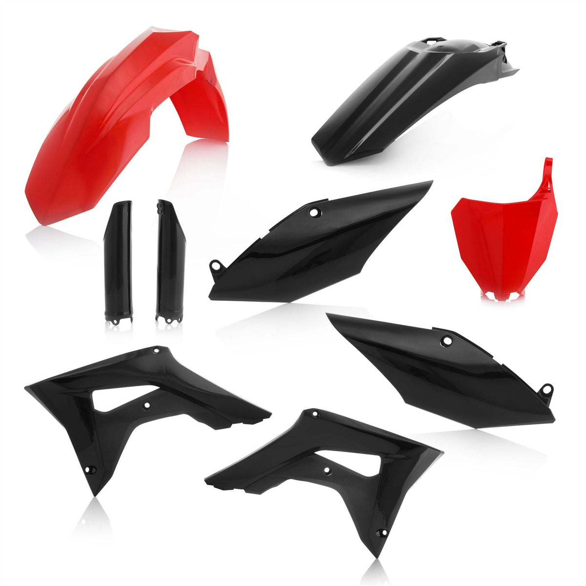Acerbis Full Plastic Kit Red Black For HONDA CRF 450 R 2017-2018