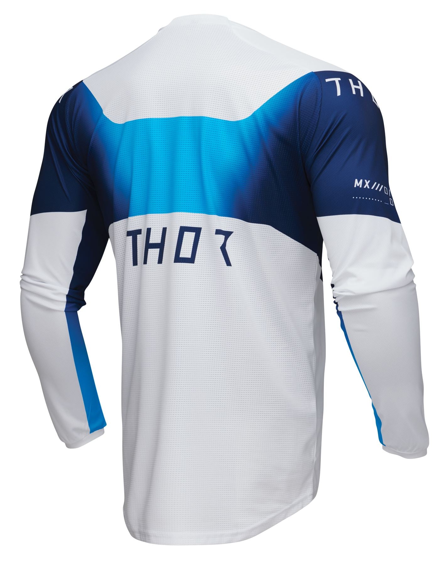 Thor 2025 Motocross Jersey Launchmode Storm White Blue