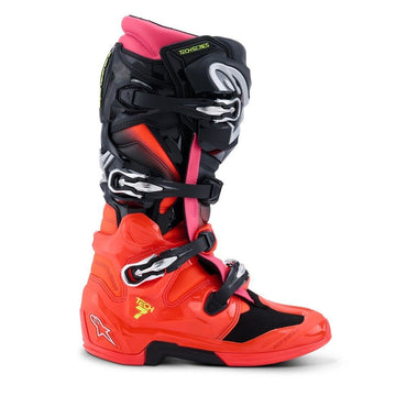Alpinestars 2026 Tech 7 MX Boots Black Red Flo Pink Flo