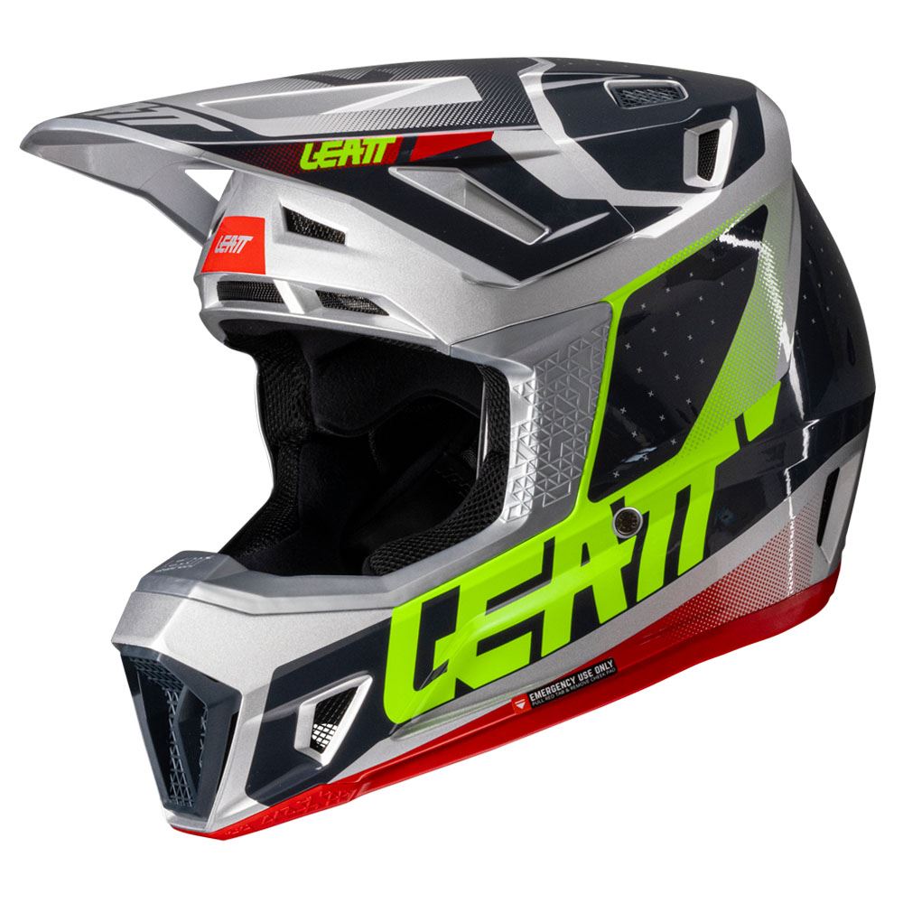 Leatt 2025 Motocross Helmet V25 7.5 Steel With 4.5 Goggles