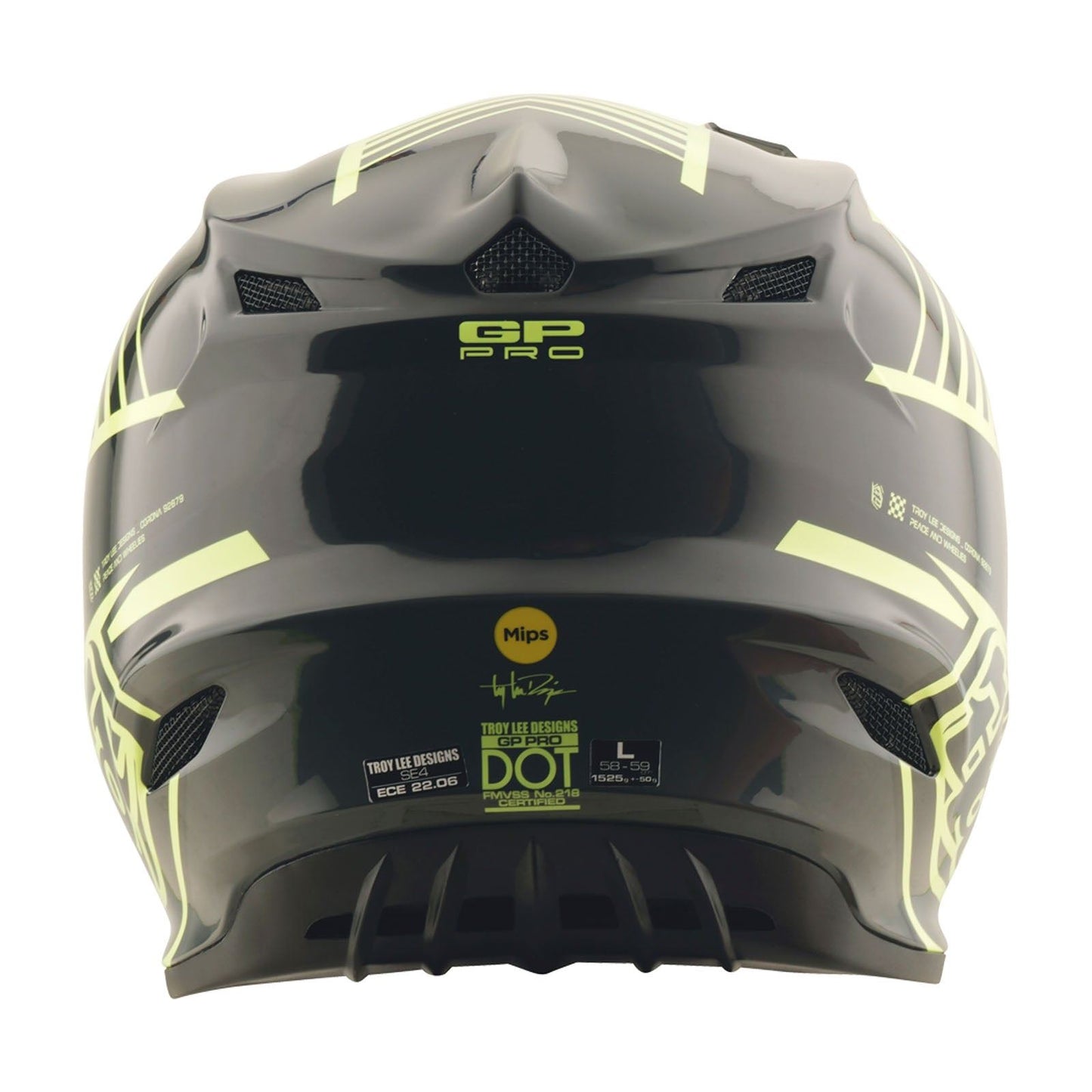Troy Lee 2026 Motocross Helmet GP PRO Segment Glo Yellow Black