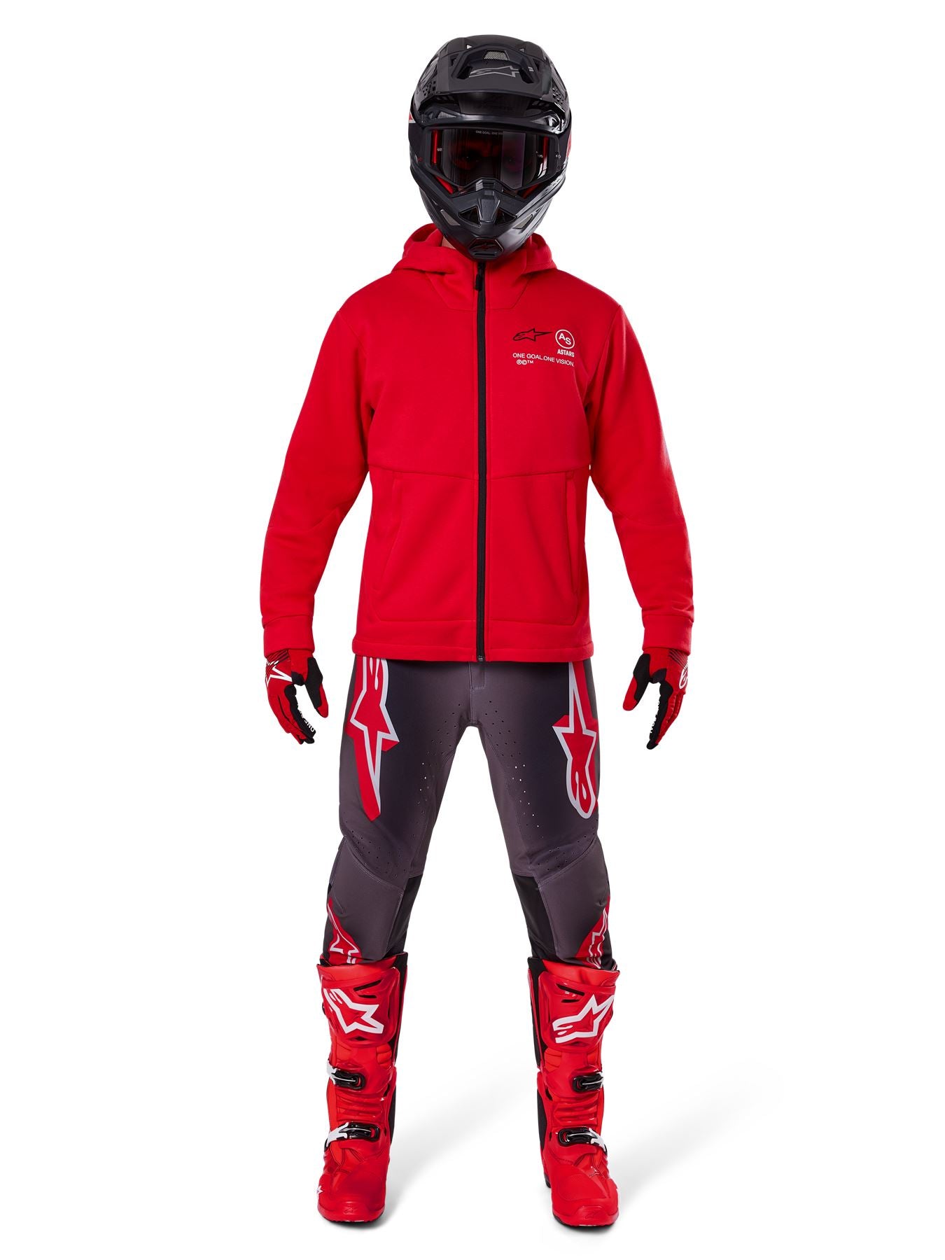 Alpinestars 2026 Racer MX Fleece Ride Hoodie Bright Red