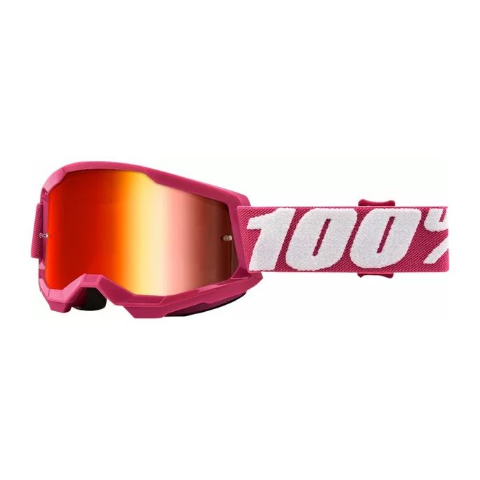 100% MX Goggles Strata 2 Youth Fletcher Red Mirror