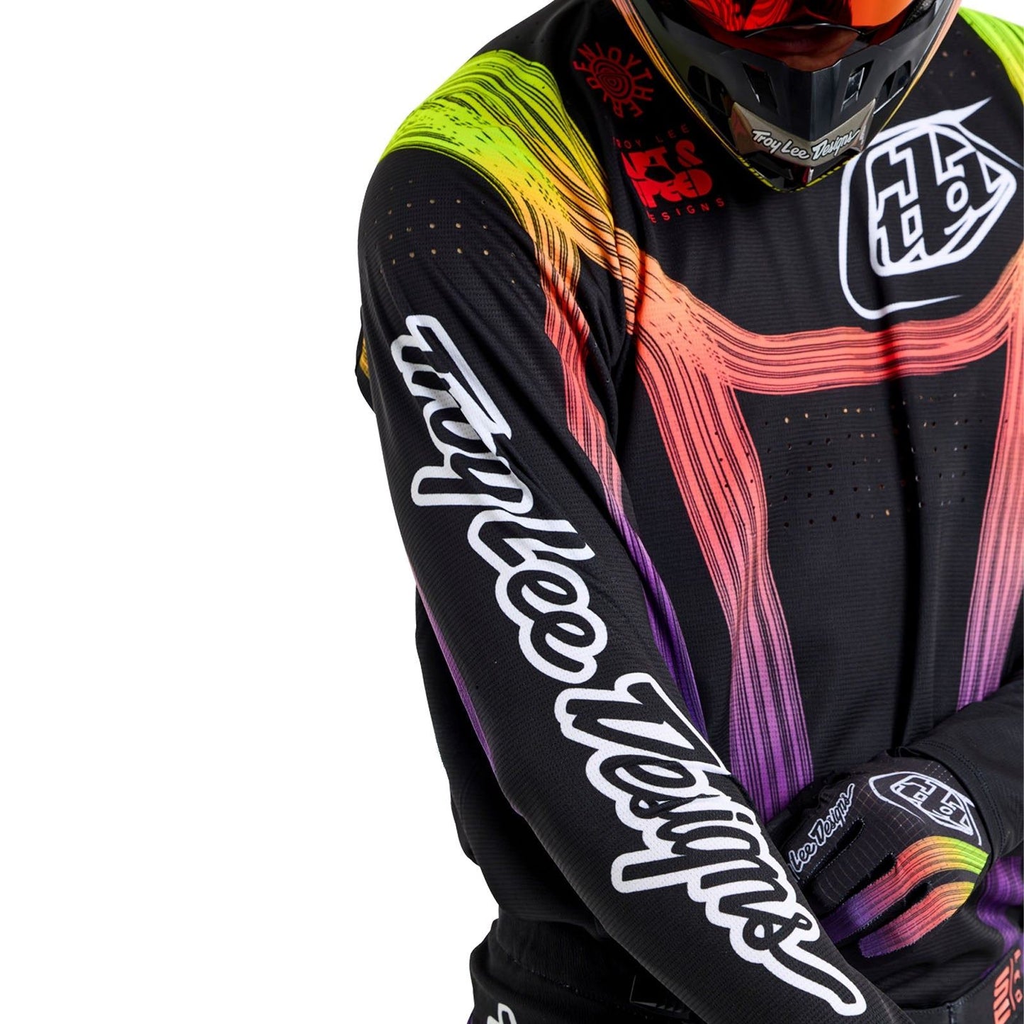 Troy Lee 2026 Motocross Jersey SE Pro Stripes Jersey Black Multicolour