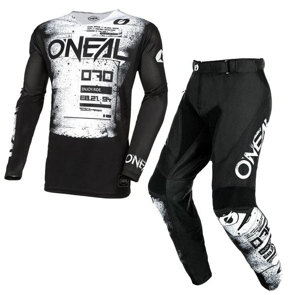O'Neal 2024 Motocross Combo Kit Mayhem Scarz Black White