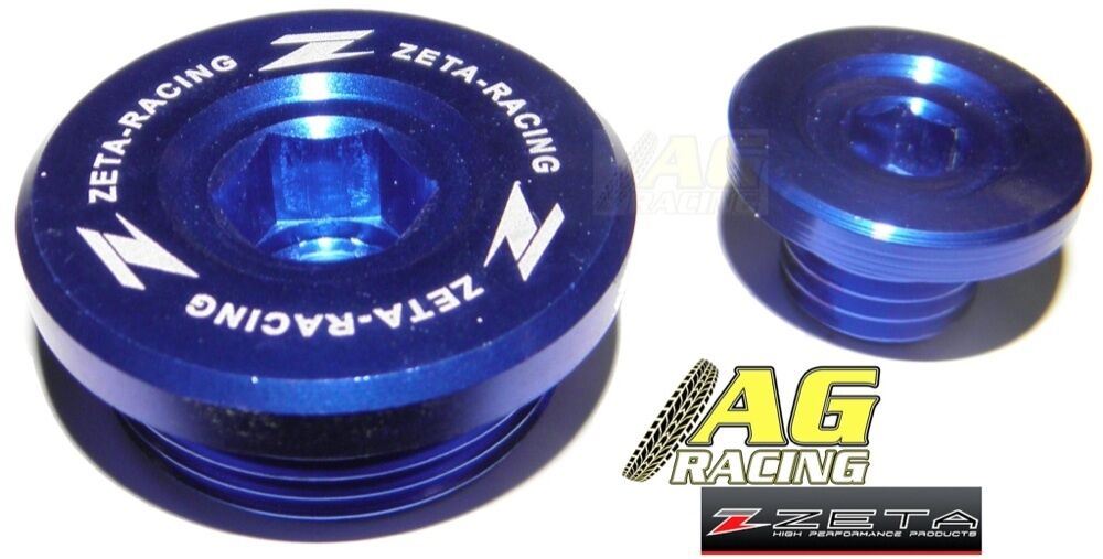 Zeta Racing Engine Plug Oil Timing Cap Blue For Suzuki RMZ250 RMZ 250 2006 06