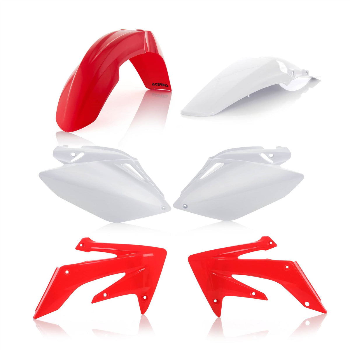 Acerbis Plastic Kit 2009 Red White For HONDA CRF 250 R 2006-2009