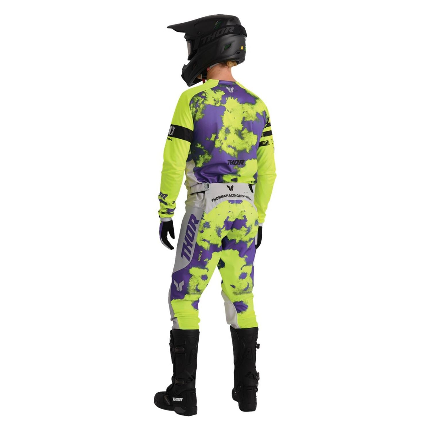 Thor 2026 Launchmode Bleach Grey Acid MX Combo Kit