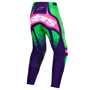 Alpinestars 2026 Techstar Nomur Motocross Pants Deep Purple Green Pink Fluo