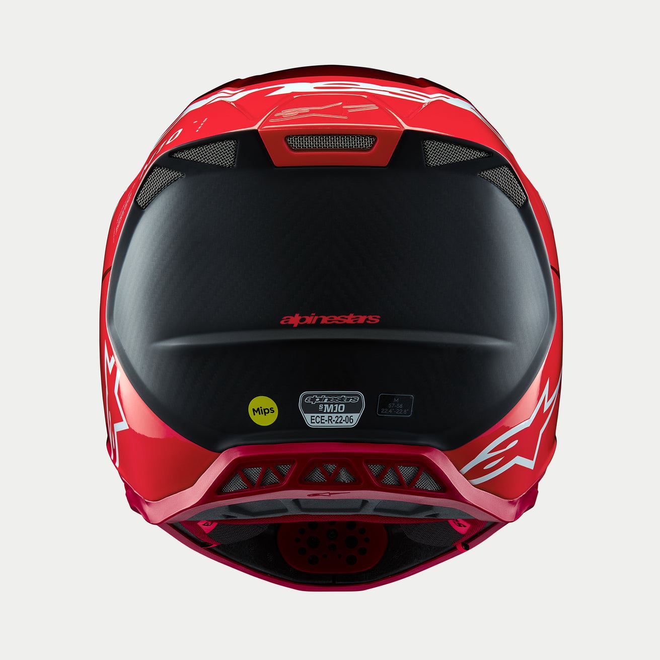 Alpinestars 2024 Supertech SM10 Flood Red Fluo Red Motocross Helmet