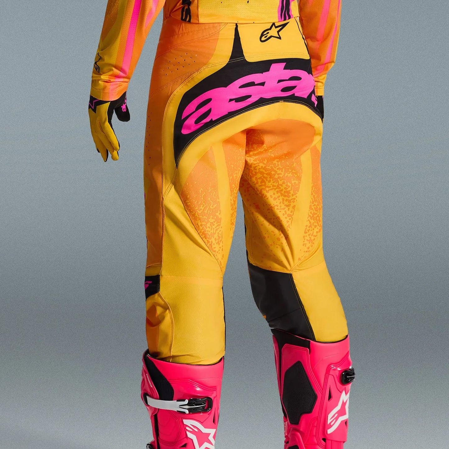 Alpinestars 2026 Techstar Nomur Motocross Pants Orange Yellow Pink