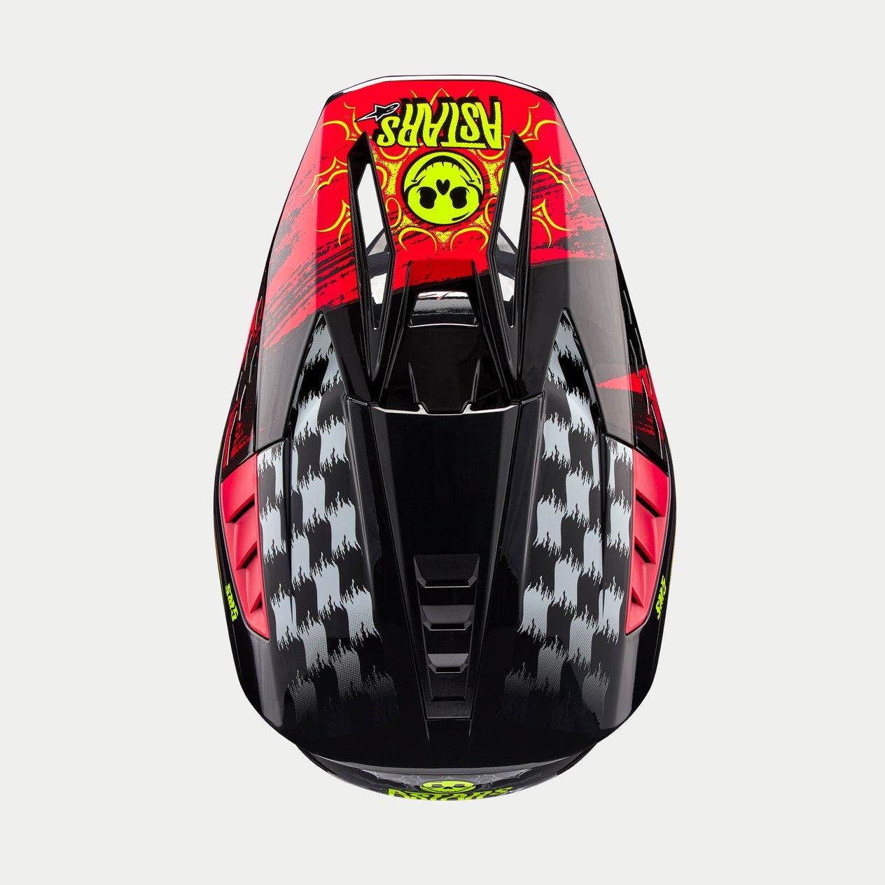 Alpinestars 2026 Supertech SM5 Rash Dark Grey Bright Red Motocross Helmet