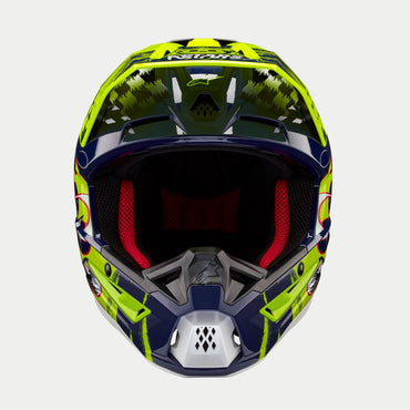 Alpinestars 2024 Supertech SM5 Rash Night Navy Yellow Fluo Motocross Helmet
