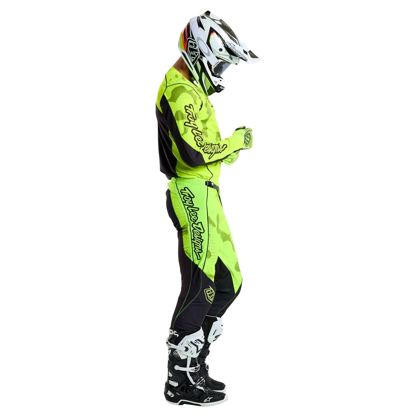 Troy Lee Designs Spring 2025 MX Combo Kit SE PRO Blotted Flo Yellow